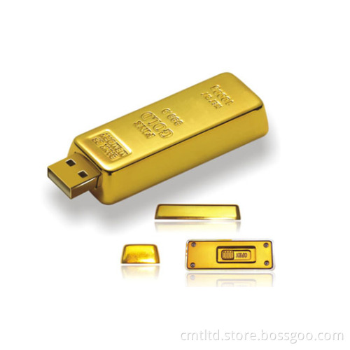 Gold Bar Custom USB Flash Drive, Pen Drive Take Logo (MT025)